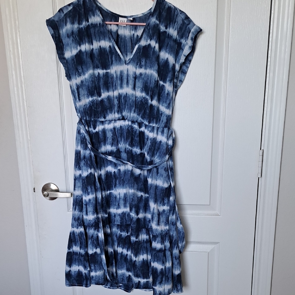 GAP Blue Tie-Dye Dress